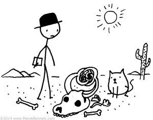 The Alexander Horned Steer ~ Previously thought to be extinct, or at least very shy... AlexanderHorned-desert-GRAY-www_MarekBennett_com