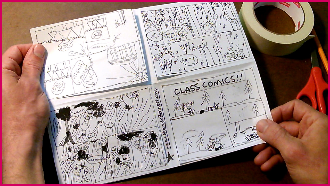 QuarterFold Mini-Comic: 8-Page Master – www.MarekBennett.com