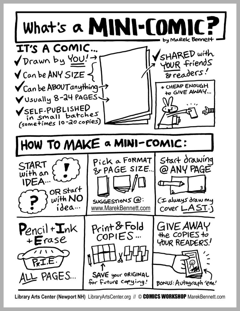 STORY IDEAS for your Mini-Comics 📖 (Printable) – www.MarekBennett.com