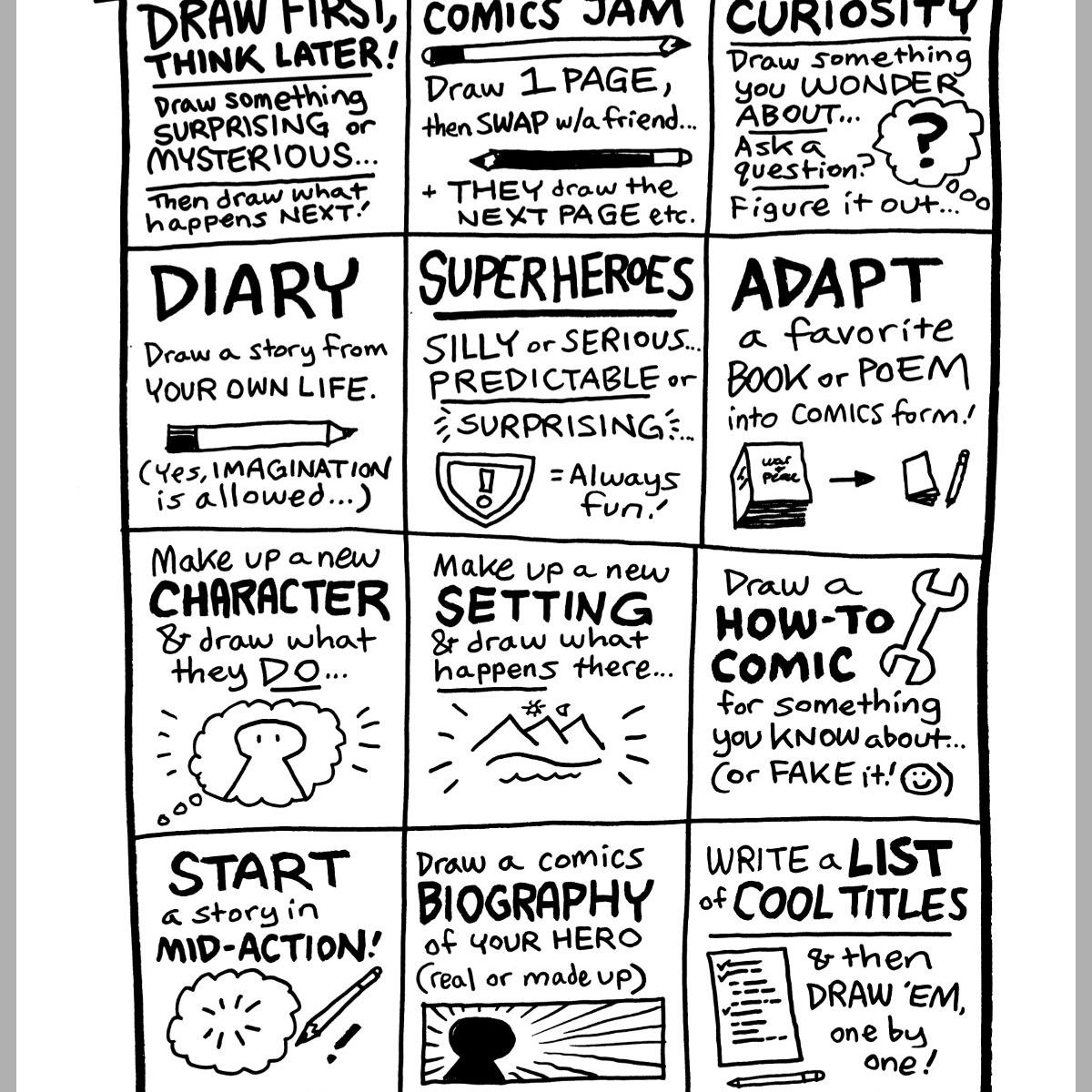STORY IDEAS for your Mini-Comics 📖&nbsp;(Printable)