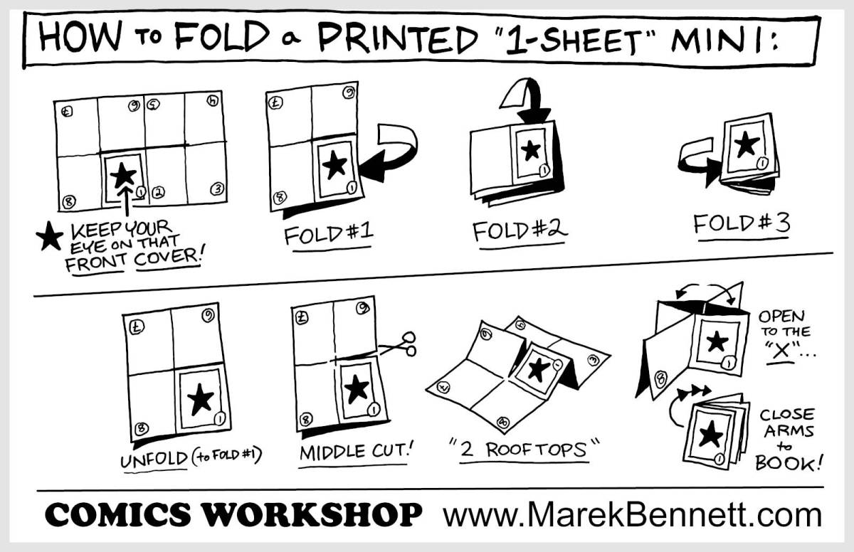 How to Fold a Printed “1-Sheet” Mini