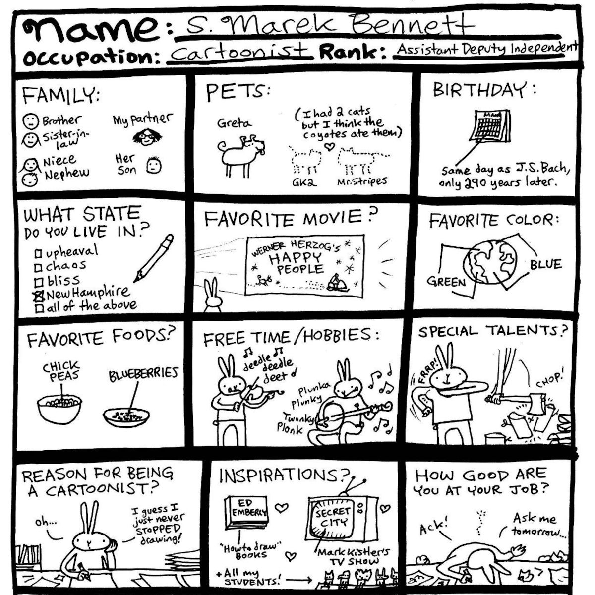 CARTOONIST PROFILE