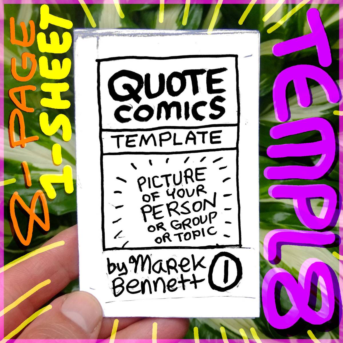 “QUOTE COMICS” 📖💬 8p.&nbsp;Template