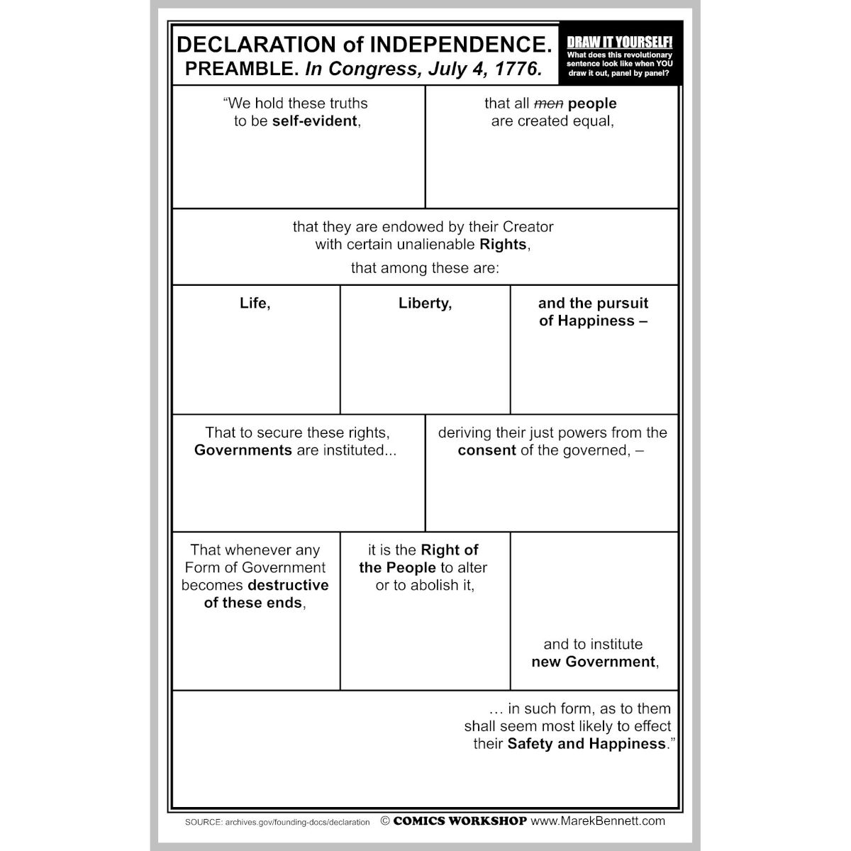 D.I.Y. Declaration of Independence 📖✏️ (POSTER&nbsp;EDITION)